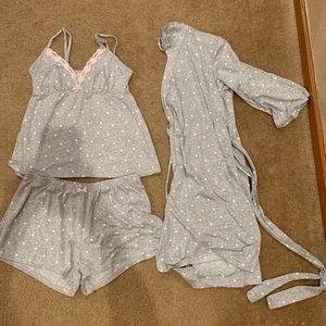 Laura Ashley 3 Piece Pajama Set M